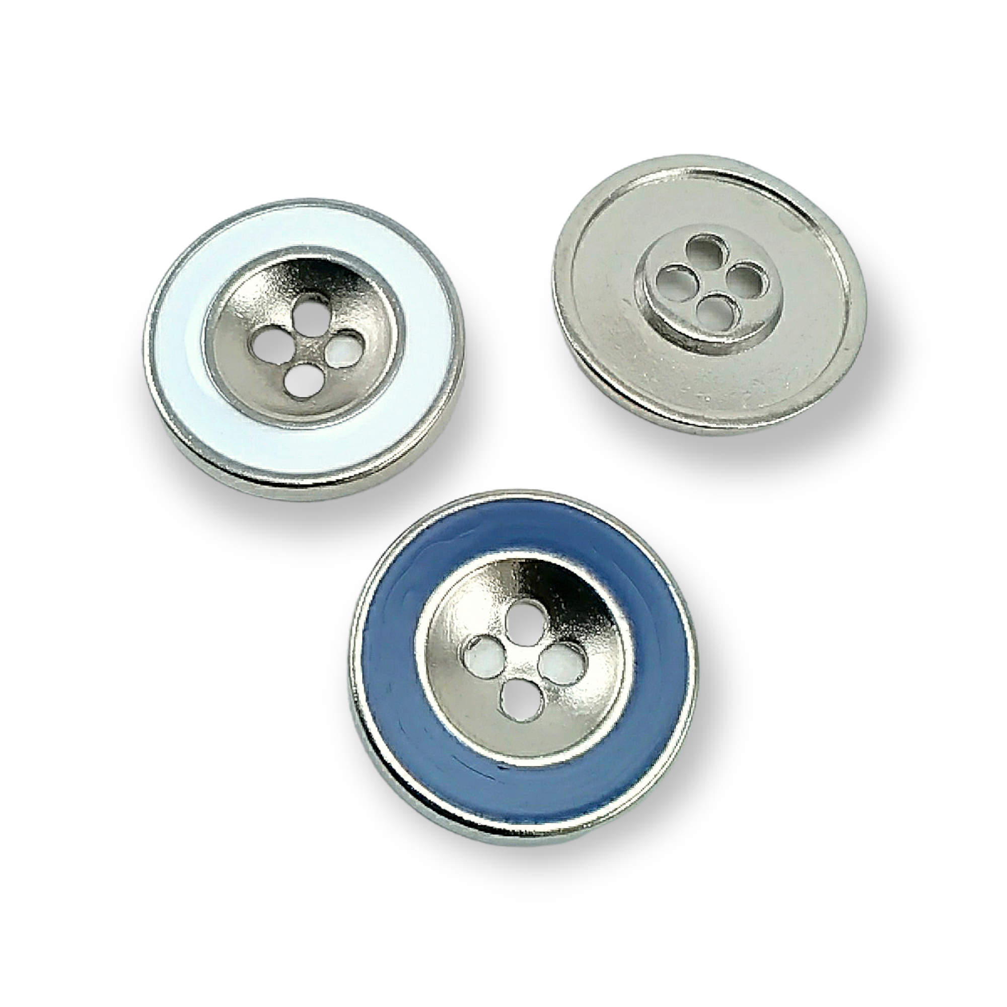 ▷ 2 Hole Metal Buttons - Two Holes Enameled Metal Button Coat and